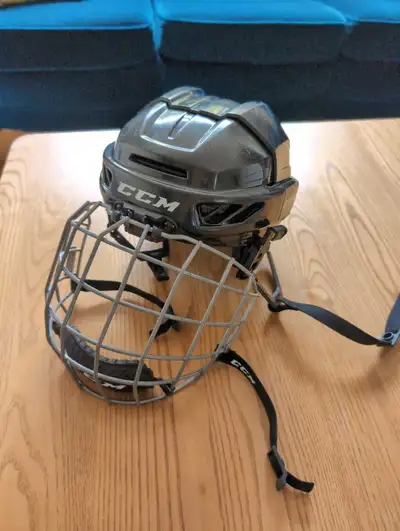 CCM Youth helmet with cage, View more