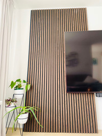 Wood slat wall panel