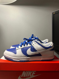 Nike dunk low racer blue white, size 11