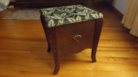 Antique sewing storage seat