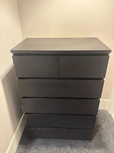 IKEA Tall MALM dresser with 6 drawers black brown, View more