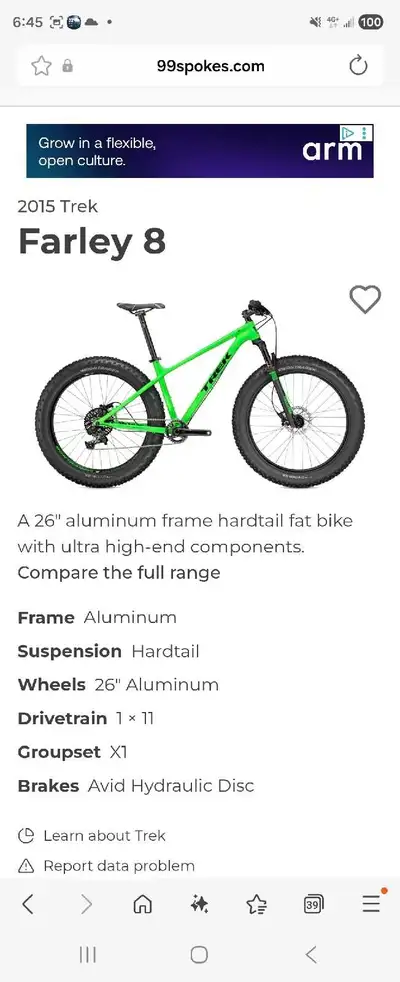 trek farley 8 ROCKSHOX Fat bike, View more