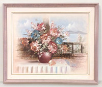 Canvas Painting (Oil) by P. Keeling, ~Still Life~ Signed