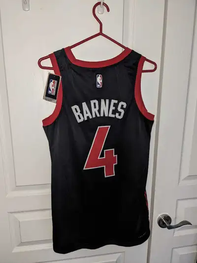 Barnes Raptors Jersey NBA Finals Jordan Swingman Black Size M, View more