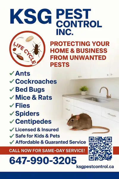 Protecting your home & business from unwanted pests, we eliminate Ants, Cockroaches, Bed Bugs, Mice...