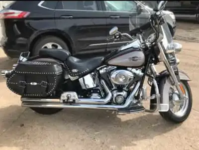 2007 harley davidson heritage soft tail FLSTC black cherry and pewter pearl. - 27656 km - 96 cubic i...
