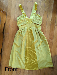 Yellow silk dress size 1/2