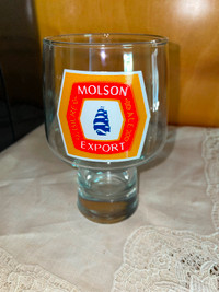 Vintage Molson Export  Beer Glass. Circa 1970s - 80s