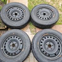 235/65/17 Westlake winter tires with steel rims 5x120