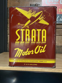 Rare Vintage Strata Motor Oil Can