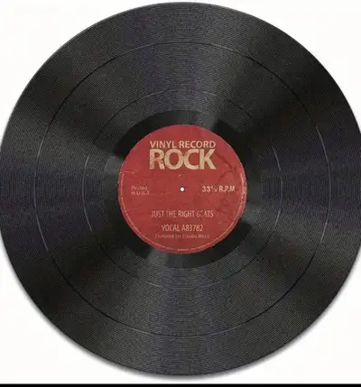 Vintage Vinyl Record Design Non-Slip Round Mouse Pad NEW, View more