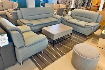Sofa Set Leather Finished-Brand New, View more