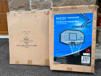 Basketball backboard with net
