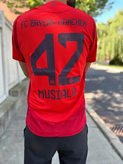 Jamal Musiala’s Bayern Munich Home Jersey for 24/25 season here . Message us to get yours right now....