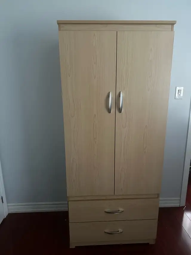 Wardrobe / Armoire with 2 Drawers – Great Condition – $160 in Dressers & Wardrobes in City of Toronto - Image 5