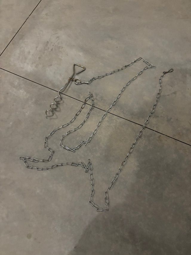 Dog chain W/ Screw-in Ground Anchor For Sale in Accessories in Regina - Image 2