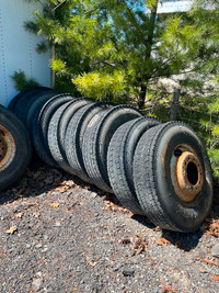 Transport truck tires