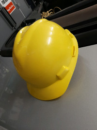 Yellow hard helmet