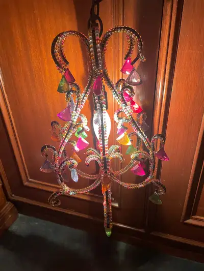 luminaire chandelier coloré 14 pouces, View more