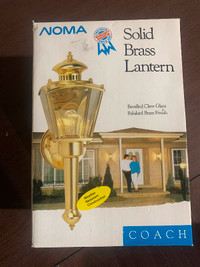 BRAND NEW IN BOX NOMA Outdoor Solid Brass Lantern Light