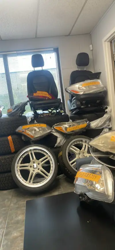 Selling new and used tires, rims, headlights and bumpers. As well as cars too! Message for more deta...
