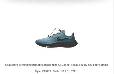 Chaussure Bleue running Course NIKE Air Femme 7,5 NEUVE Unique, View more