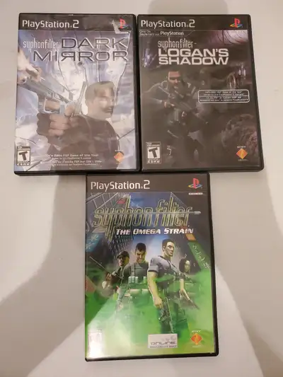 PS2 Syphon Filter Bundle DARK MIRROR LOGAN'S SHADOW OMEGA STRAIN, View more