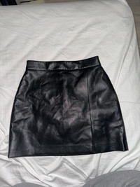 Aritzia leather mini skirt