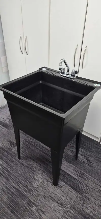 Utility Laundry Tub w/Moen Faucet- Used asking $60, View more