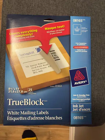 25 Avery  Mailing Labels for Inkjet Printers, View more