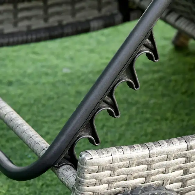 Outdoor Adjustable Wicker Chaise Lounge Chair with Cushion & Whe in Patio & Garden Furniture in Markham / York Region - Image 11