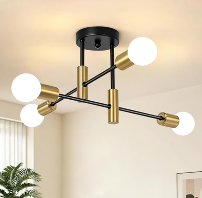 4-Lights Sputnik Chandelier New in Box, View more