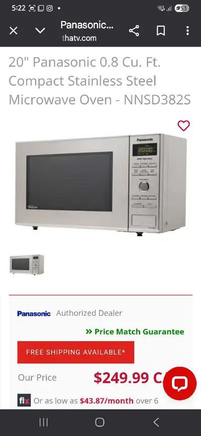 Panasonic Microwave Oven, View more