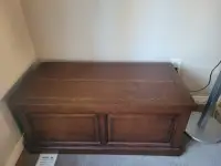 Wooden storage chest.