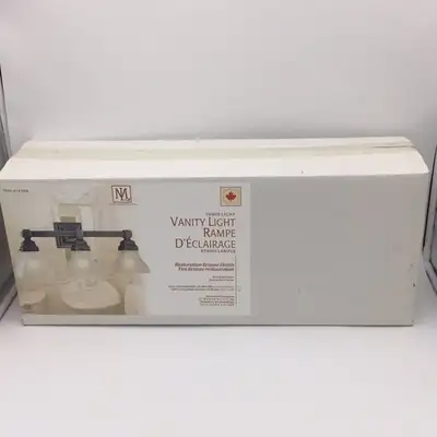 3 Light Vanity Light Fixture Restoration Bronze Finish Bathroom, View more