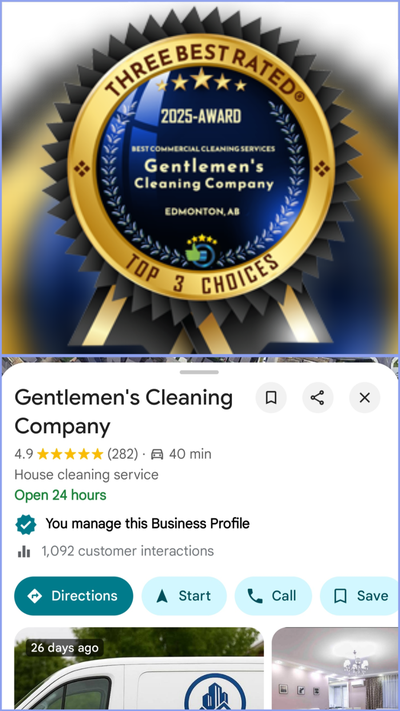 40 cad per hour, Official cleaning company, cleaning service, View more