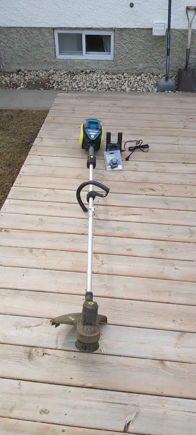 Yardworks 48V Brushless Grass Trimmer with Battery and Charger, View more