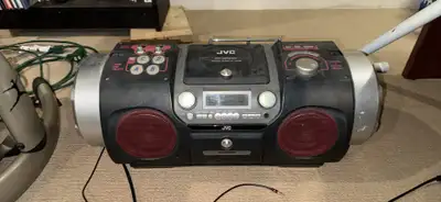 Vintage JVC Kaboom RV-DP200BK Powered Woofer CD/Cassette Boombox, View more
