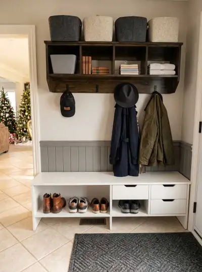 Cubby Coat Hook and Bench Set, View more
