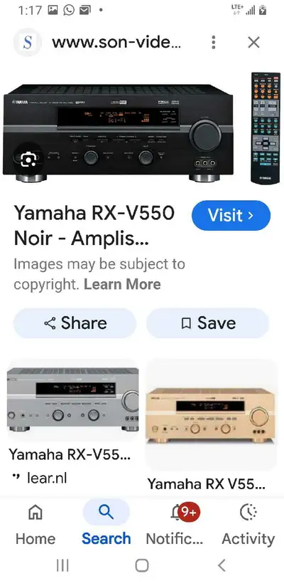 Yamaha RX-V550, View more