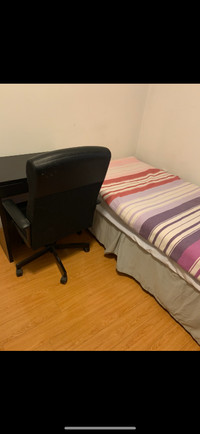 A furnished room for weekly rent