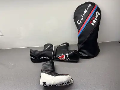I am selling various used golf club head covers, perfect for protecting your clubs on the course, an...