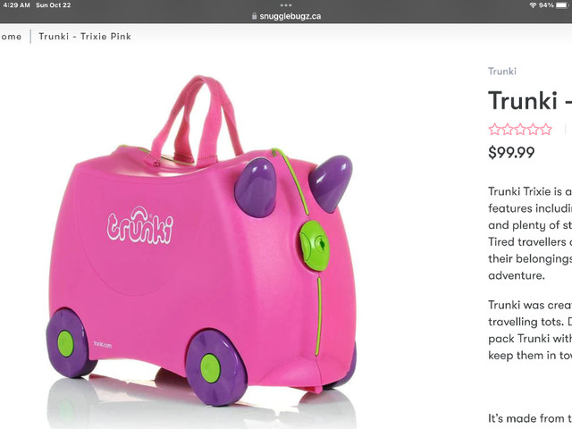 Child’s ride-on luggage in Other in Thunder Bay - Image 4