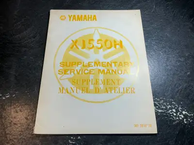 1981 Yamaha XJ550H Maxim Supplementary Service Manual P/N 5K6-28197-70 Printed March 1981 Designed t...