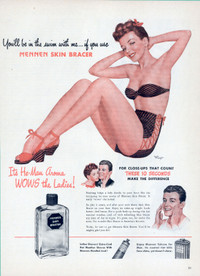 1946 full-page ad for Mennen Skin Bracer, Norman Mingo art