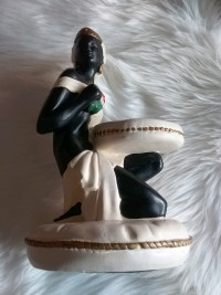 MCM Nubian Queen chalkware jewelry holder