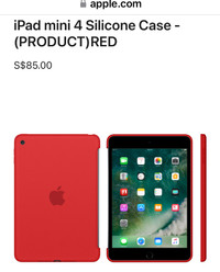 iPad mini 4 Silicone Case RED + Smart Folio Cover