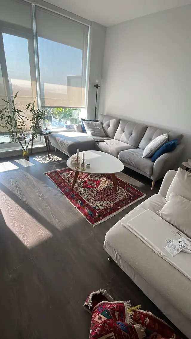 Sofa luxury structube fabric light gray  in Chairs & Recliners in Burnaby/New Westminster - Image 7
