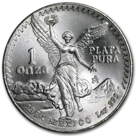 1984 Mexico Libertad ONZA PLATA Silver Coin in Arts & Collectibles in Edmonton