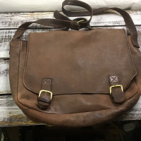 Gap leather messenger bag
